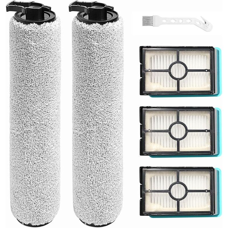 Ersatzzubehör Für Bissell Crosswave Hf2 / 3845n / 3831 Nass- Und Trockensauger, 2 Bürstenwalzen + 3 Filter