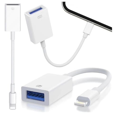 Usb-otg-adapter Usb-a 3.0 Auf Lightning, Kabel Für Iphone Und Ipad, Unterstützt Usb-sticks, Schnelle Datenübertragung, Alogy Otglink™ – Weiß