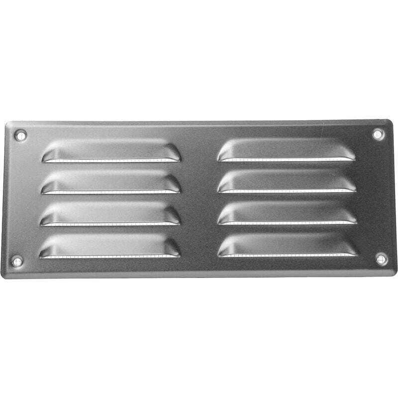 260 X 105 Mm / 26 X 10,5 Cm - Lüftungsgitter Aus Aluminium Mit Insektenschutzgitter - Lüftungsanwendungen - Lüftungsabdeckung Für Den Innen- Und Außenbereich - Lamellendesign.
