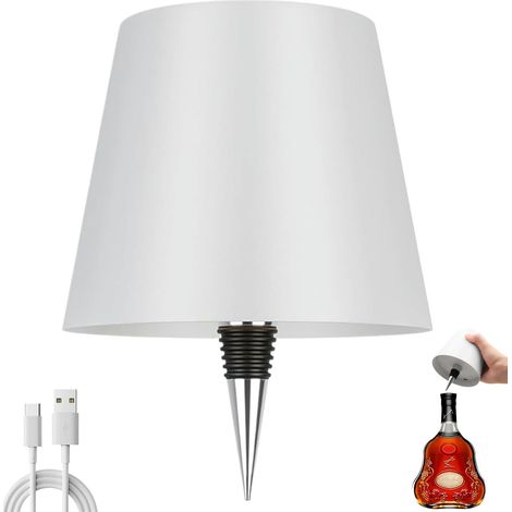 (weiß, 1 Stück) Kabellose, Wiederaufladbare Weinflaschenlampe, Led-tischleuchte Mit Touch-steuerung Und 3 Wechselnden Farben Für Zuhause, Bar, Restaurant, Büro Und Als Weihnachtsdekoration