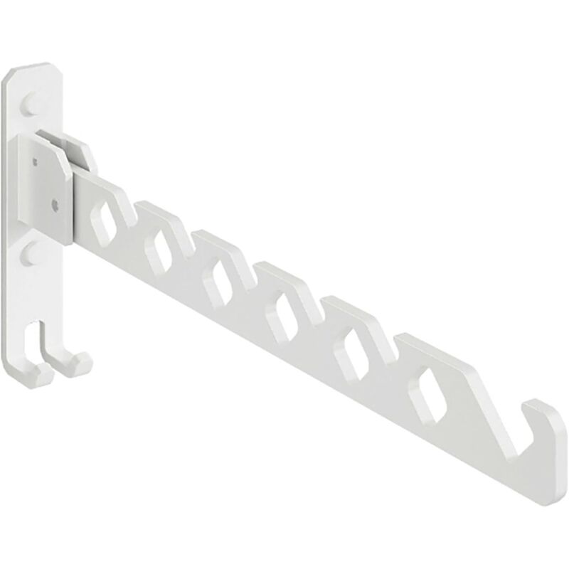 Faltbarer Kleiderbügel, Kleiderhaken, Kleiderbügel Aus Aluminiumlegierung, Wandhaken, Zum Aufhängen Von Kleidung Auf Balkonen, In Badezimmern Und Fluren (weiß)