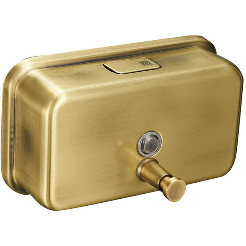 1200 Ml Wandseifenspender, Manuell Bedienbarer Seifenspender In Gebürstetem Gold, Shampoo- Und Duschgelspender