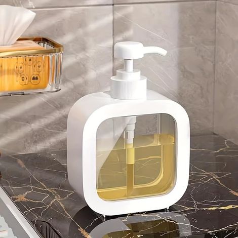 300-ml-handpumpspenderflasche, Nachfüllbarer Dekorativer Seifenspender Für Küchenspüle Und Badezimmer, Tragbarer, Auslaufsicherer Behälter Für Spülmittel Und Shampoo