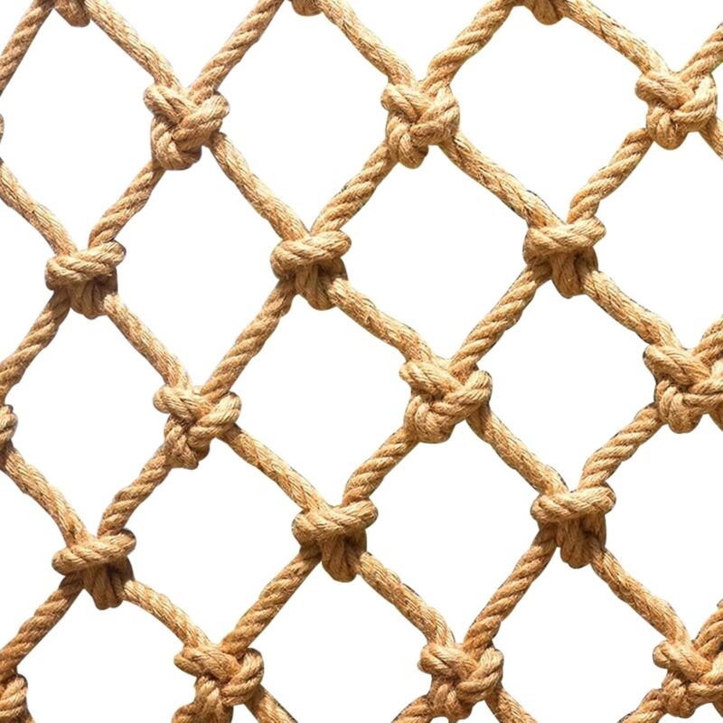 (größe: 1 X 1 M) Hanfseilnetz, Schutznetz Aus Hanf, Absturzsicherungsnetz Für Treppen, Kindersicherheitsnetz, Fototrennnetz, Wanddekoration, Deckenschutz