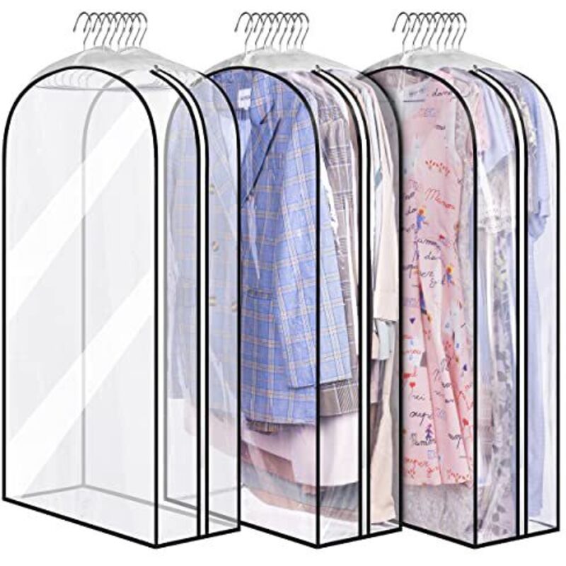 Set Mit 3 Kleidersäcken, 60 X 127 Cm, Wasserdicht, Staubdicht Und Schmutzabweisend, Idealer Schutz Für Kleidung Und Mäntel.