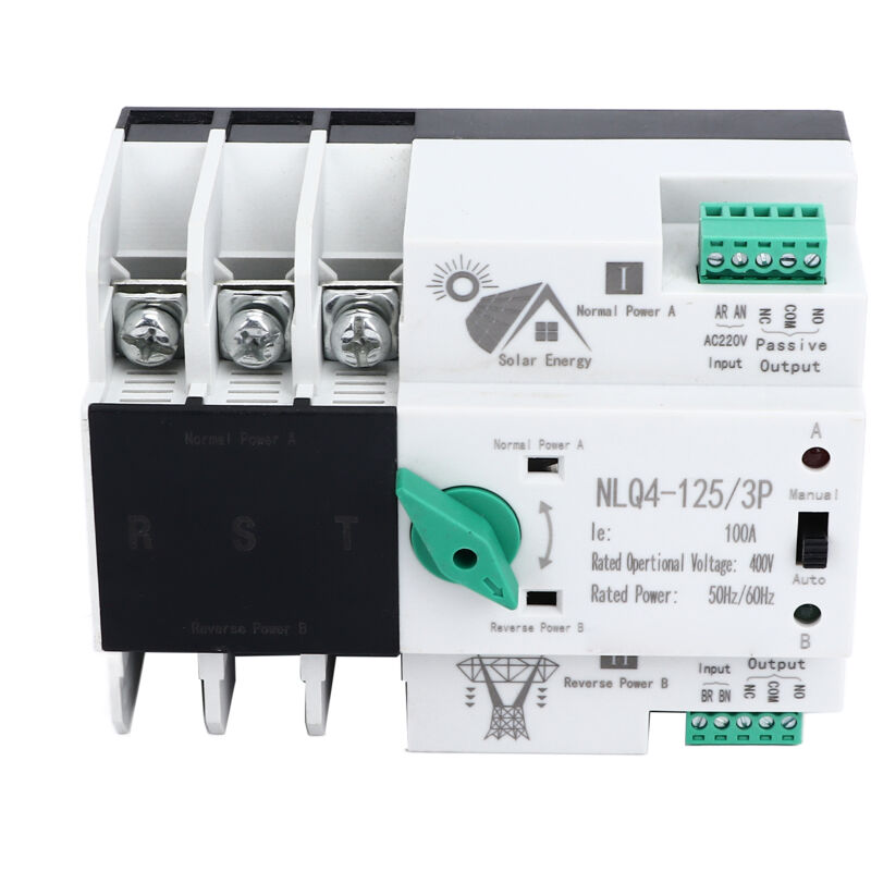 Unterbrechungsfreie Doppelstromumschaltung 400 V 100 A Elektrischer Wahlschalter