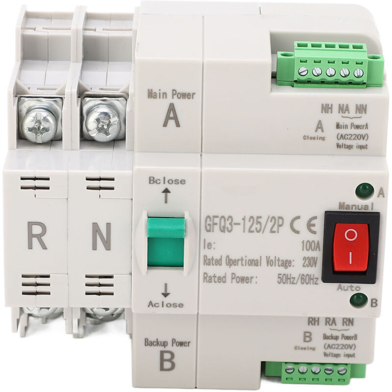 2p Dual Power Automatischer Umschalter, Schnelles Umschalten Zwischen Pc Und 230 V Wechselstrom Für Haushalt Und Fabrik