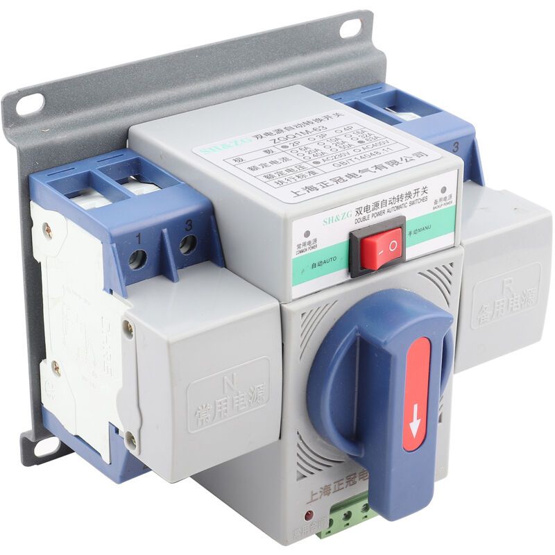 Einfach Zu Installierender, Energiesparender Automatischer Umschalter Mit Zwei Stromversorgungsoptionen Für Wohnhäuser Und Bürogebäude