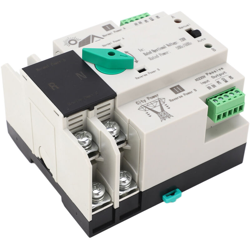 Automatischer Dual-power-2p-millisekunden-umschalter, Ac230v 50/60hz Pv Auf 80a Netz-schnellschalt-synchronisationsregler