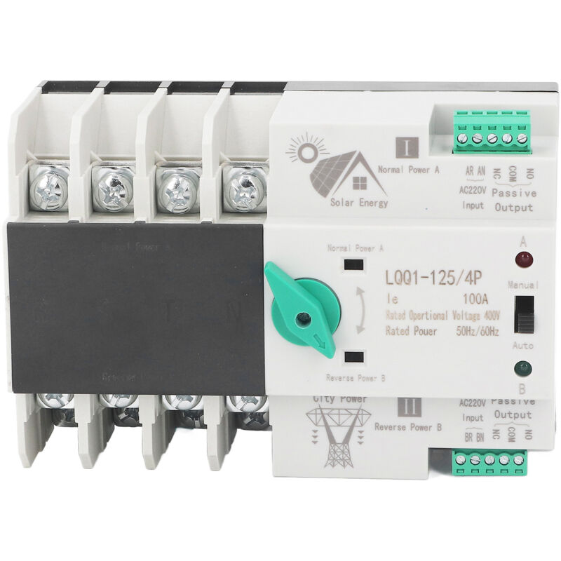 4p Dual Power Automatischer Umschalter, Schnelles Umschalten, Pv-typ, Ac400v, 100a, Für Haus Und Fabrik