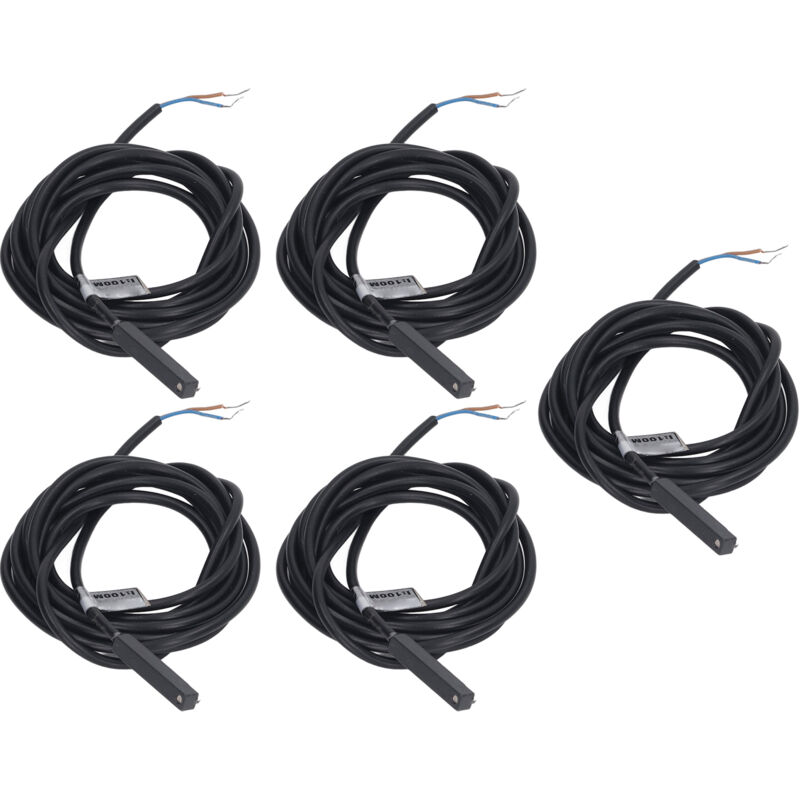 5 Stück Hochfrequenz-induktionsmagnet-sensorschalter Abs 2-adrig No 100ma Ac Dc 5-240v