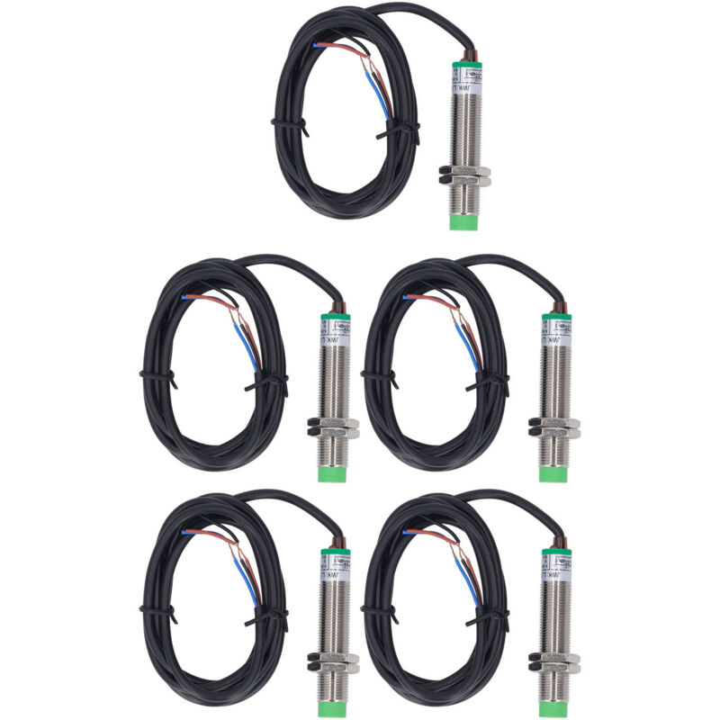 5 Stück M12 X 1 Pnp Ip65 Induktiver Näherungsschalter, Berührungsloser Wasserdichter Sensor, 6–36 V Dc