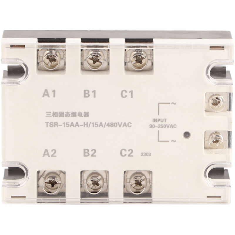 Dreiphasiges Halbleiterrelais, Schnelle Schaltgeschwindigkeit, Geräuschlos, Wechselstrom Zu Ssr 90–250 V Ac 24–480 V Ac Tsr 15aa H (15 A)