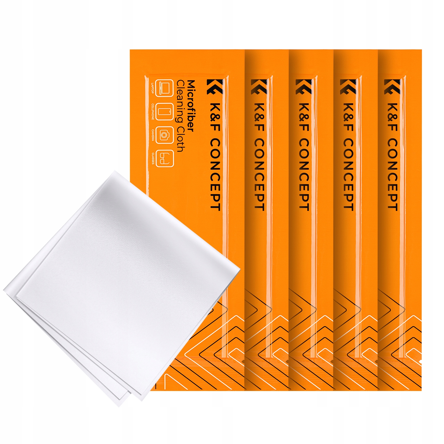 K&f Concept Mikrofasertuch Zur Reinigung Optischer Oberflächen, Staubfrei, 5 Stück