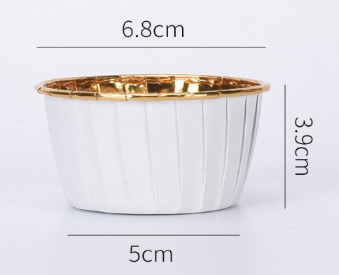 Muffinförmchen Weiß Gold 50 Stück.