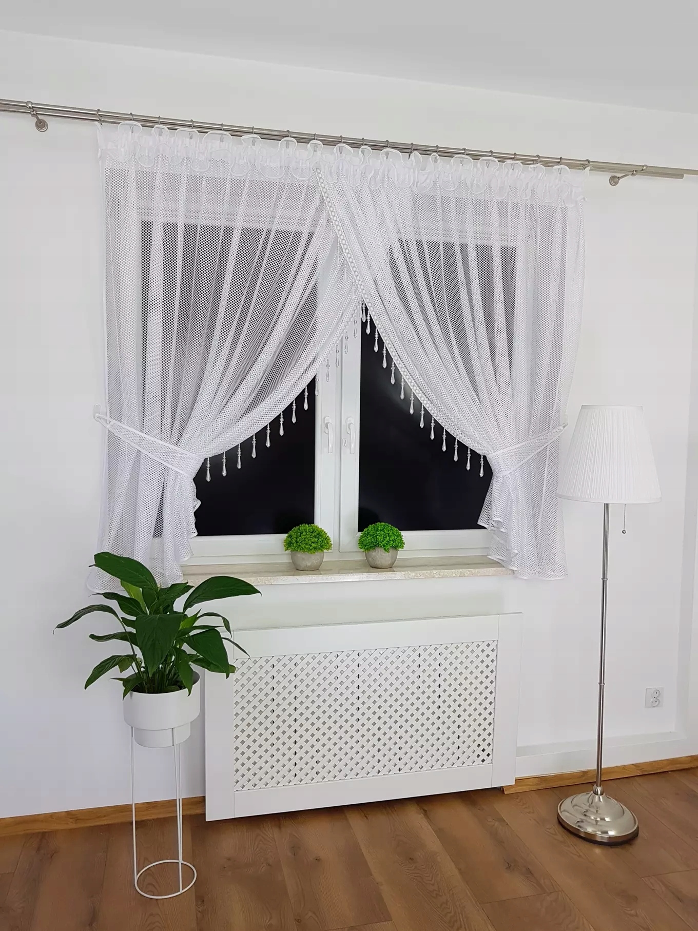 Netzvorhang Mit Perlen 300x150 Cm
