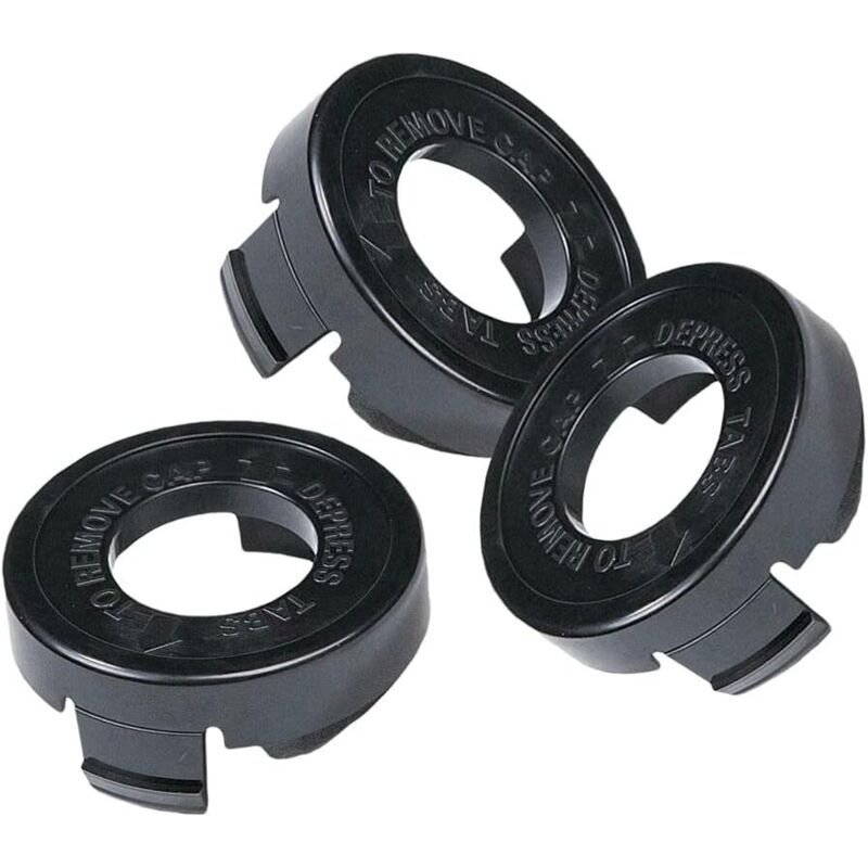 Set Mit 3 Spulenkappen Für Kompatible Black & Decker Freischneider Gl250, Gl310, Gl360, Glc12, Bdst36 – Praktische Ersatzteile