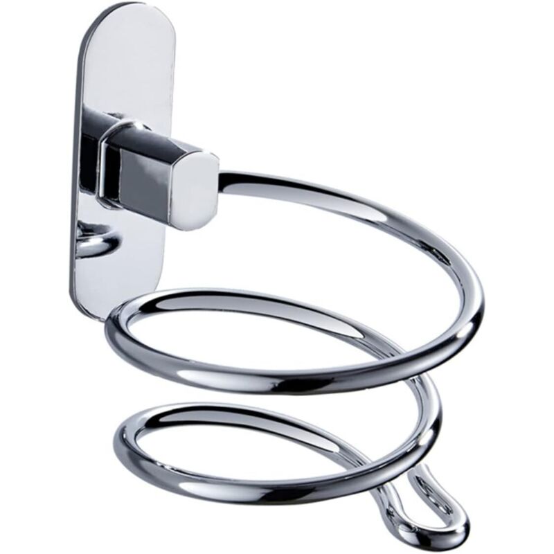 Halterung Für Haartrockner Aus Edelstahl. Kein Bohren Erforderlich. Kompaktes Design Fürs Badezimmer.