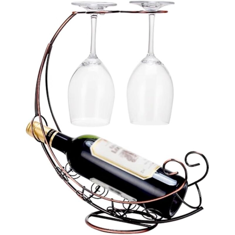 Weinregal Für Die Arbeitsplatte, Weinglashalter, Verschleißfest Und Langlebig, Geeignet Für Küchen/bars/wohnzimmer/geschäfte (messing)