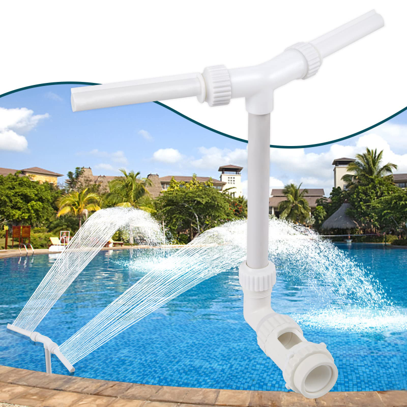 Doppelstrahl-springbrunnen Für Schwimmbecken, Verstellbare 2-in-1-düse, Hochdruckbelüfter (edelstahl)