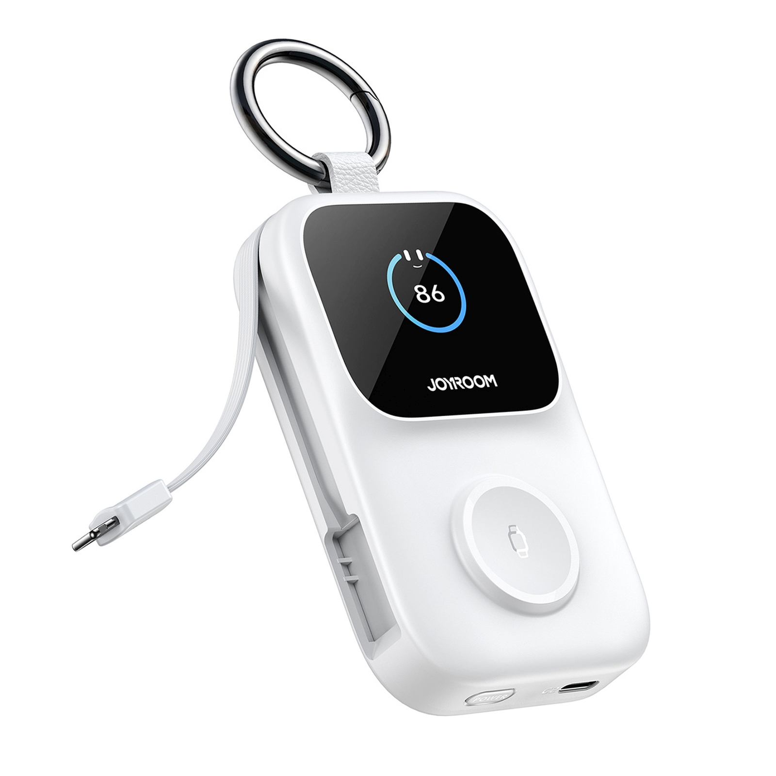 5000-mah-powerbank Mit 5-w-wireless-charging Für Smartwatches – Weiß