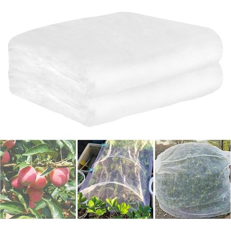 Weißes Insektennetz 2,5 X 10 Meter, Schutznetz Für Gemüsegärten, Auch Für Camping Im Freien Und Zum Schutz Von Pflanzen Geeignet