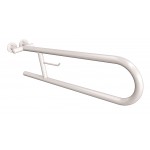 Halbkreisförmiger, Neigbarer Halter 70 Cm Mit Papieraufhänger, Weiß