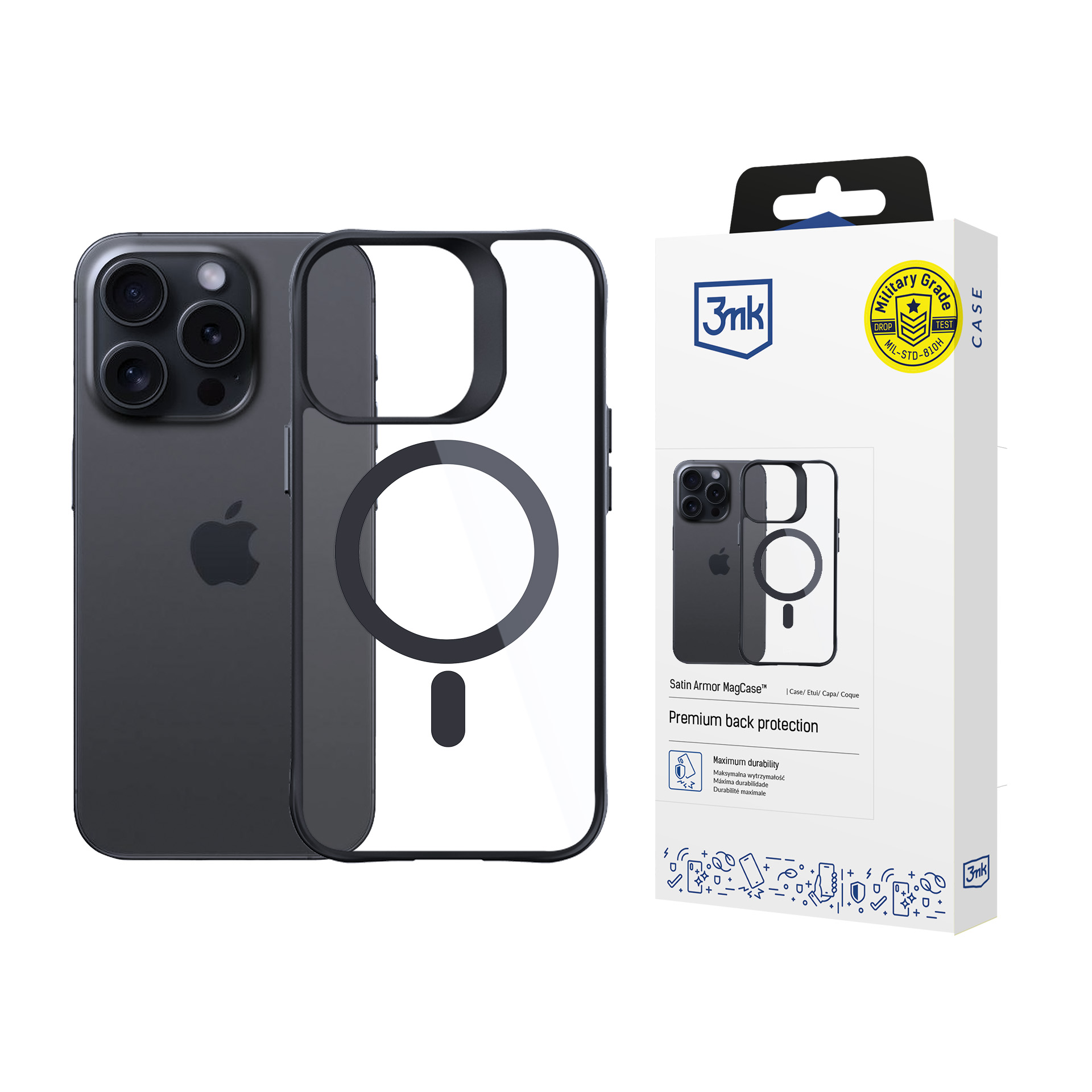 Apple Iphone 15 Pro Max - 3mk Satin Armor Magcase
