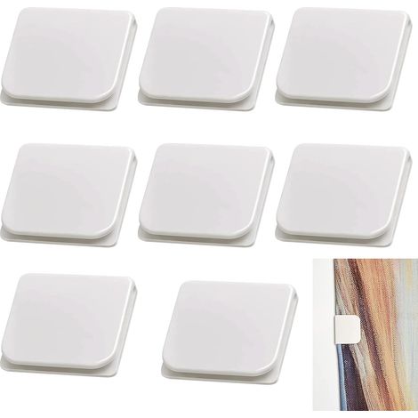 Set Mit 8 Selbstklebenden Duschvorhangclips, Spritzwassergeschützt, Winddicht, Kein Bohren Erforderlich, Stoppschutz, Badezimmeraccessoire Für Die Dusche