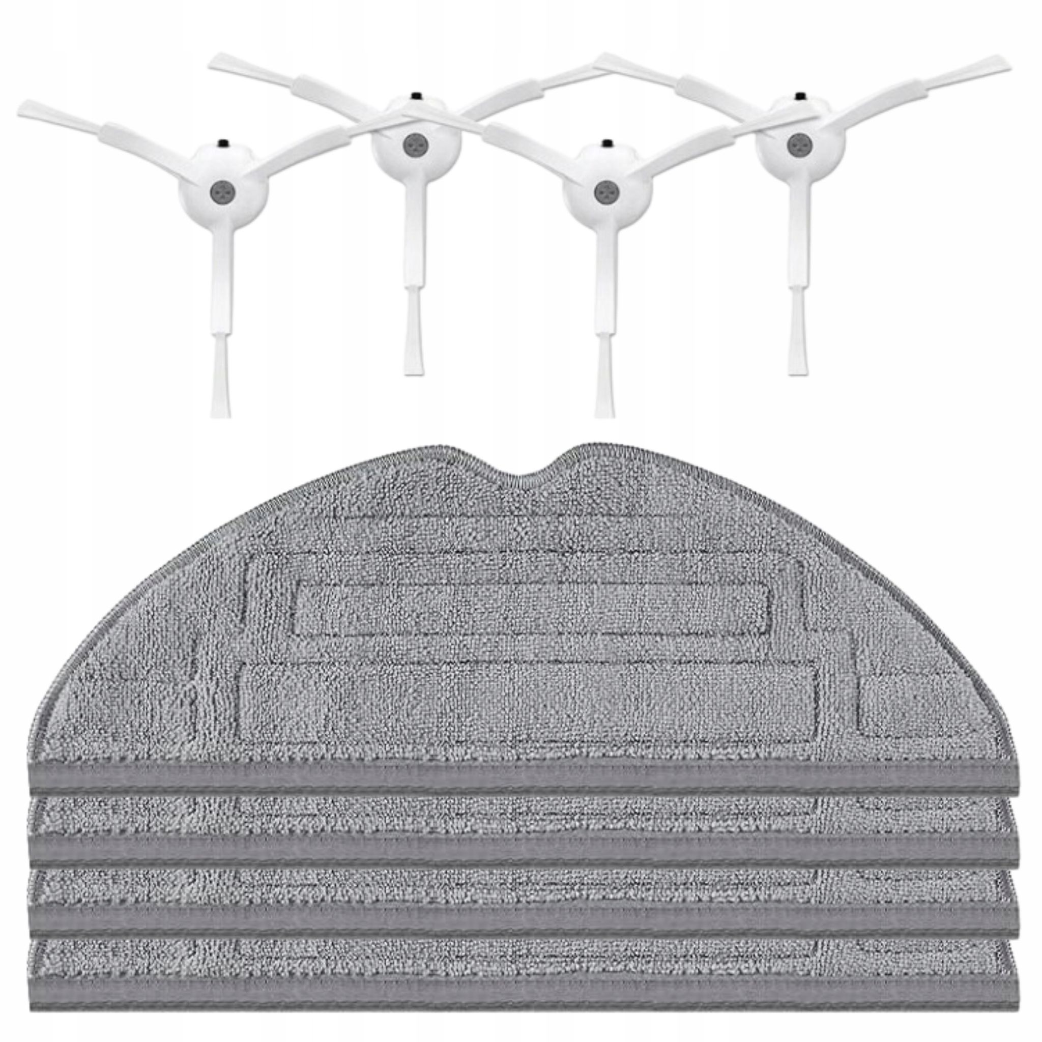 Set Mit Bürsten Und Wischmopps Für Roborock S8, S8 Max Und S8 Ultra, Weiß