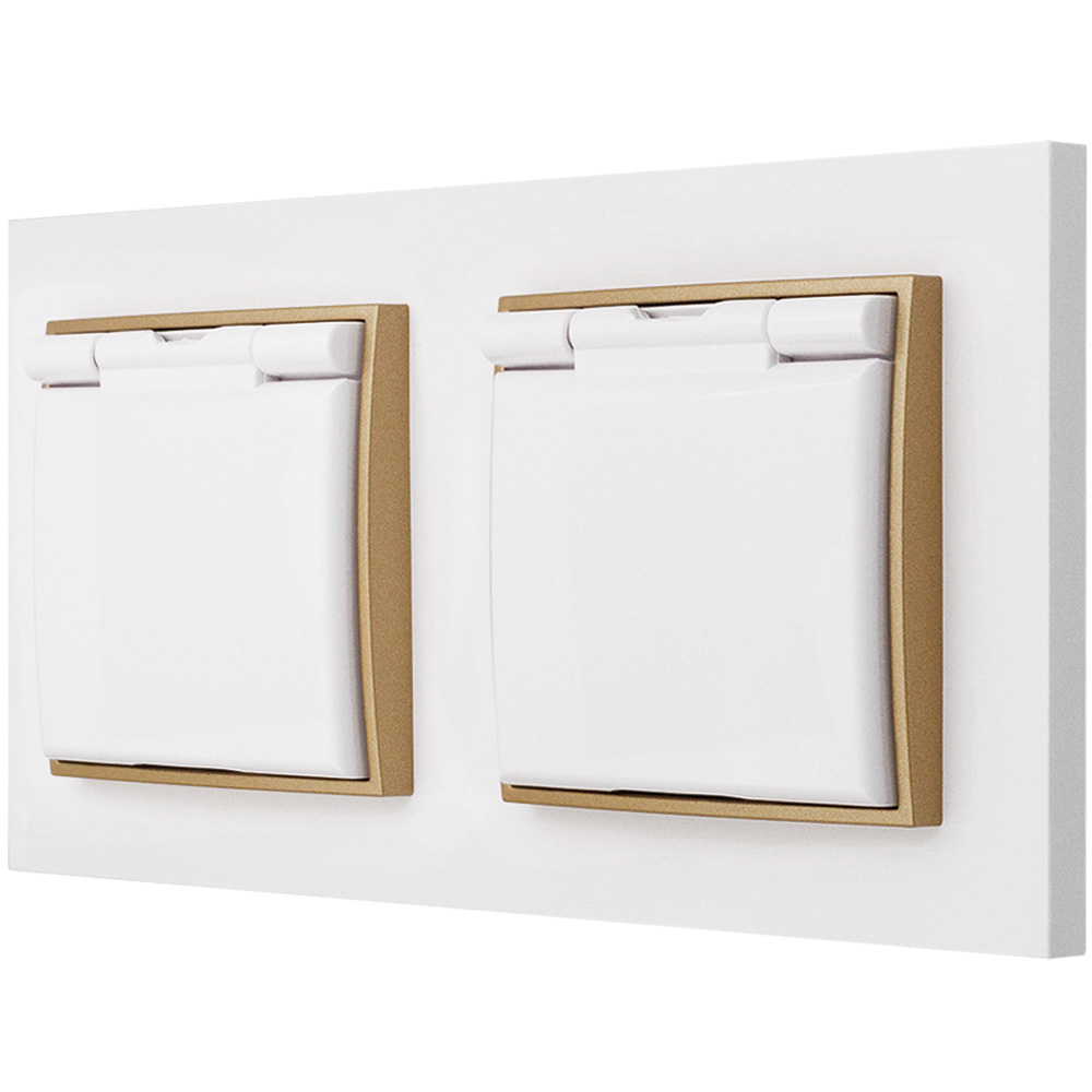 Zwei Hermetische Nester Karlik Mini, Farbe Weiß/gold, 22