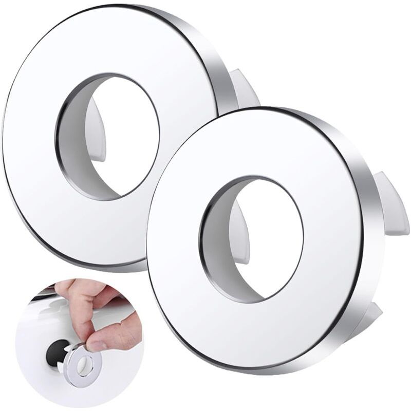 2 Stück Spülbeckenüberlaufabdeckung, Kupfer, Überlaufbecken, Spülbeckenüberlaufring, Kupfer-spülbeckenüberlaufring, Runde Spülbeckenüberlaufabdeckung, Für Badezimmer, Küche, Spüle