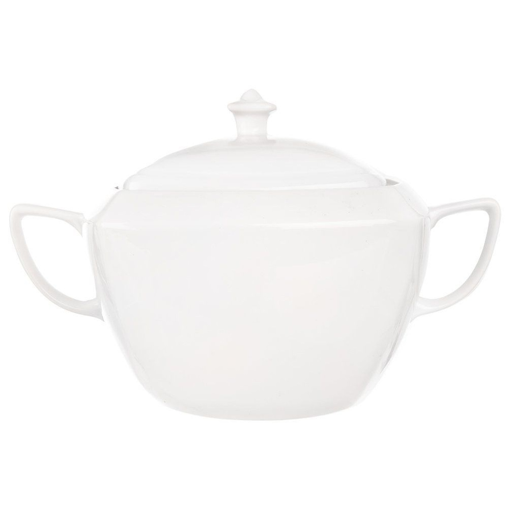 Silberne Porzellan-tischvase Für Suppen, Eintöpfe Und Andere Gerichte, Großer Deckel, 3,5 L