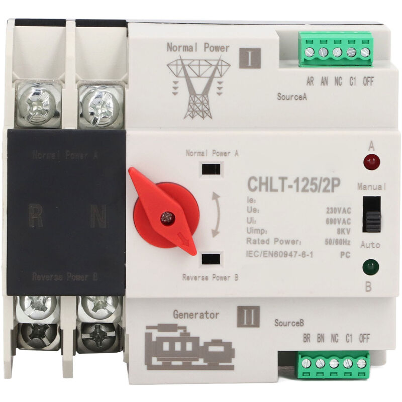 Automatischer Umschalter, Feuerfester Doppelstromschalter Für Einkaufszentren Mit Ac230v (100a).
