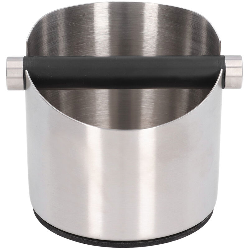 Klopfbox Für Espressomaschinen Mit Abnehmbarem Edelstahl-klopfstab Und Gummi-kaffeeschale (klein, Edelstahl, Fc-04-1)