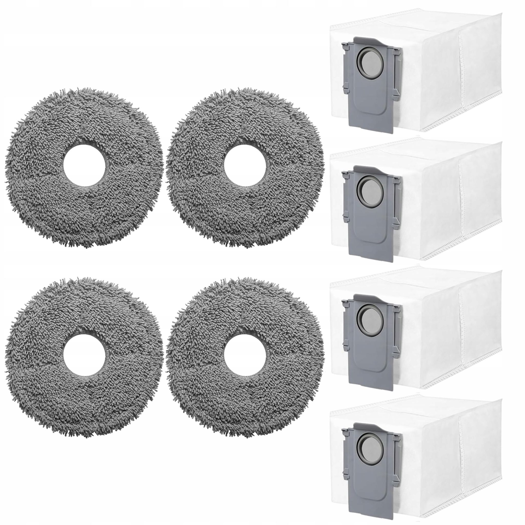 Säcke Und Wischmopps Für Roborock Q Revo / Q Revo Pro / S / Curv / Saros 10r – 8 Stück