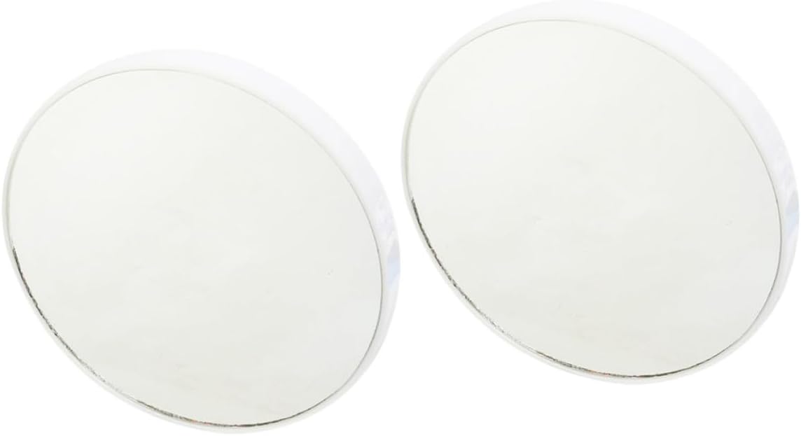 2 Stück Runde Kosmetikspiegel Mit Saugnapf Aus Kunststoff Tragbarer Vergrößerungs Make Up Spiegel Ø 8,8cm Für Reisen Und Badezimmer