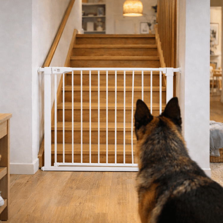 Treppenschutzgitter Für Hunde, Breite 75-82 Cm, Türbarriere, Erweiterbar