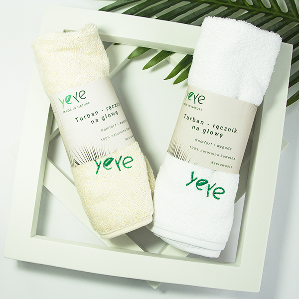 Turban – Kopftuch Aus 100 % Natürlicher Baumwolle, Yeye Weiß