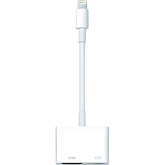 Convertisseur Audio/vidéo Numérique - Apple - Ipad/ipod - Hdmi - Interface Lightning - Blanc