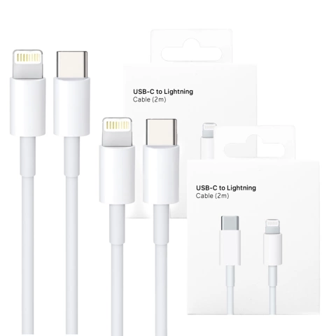 2x Usb-c Auf Lightning Kabel Für Apple Iphone, Ipad, Ipod, 20 W, 2 M, Box, Weiß