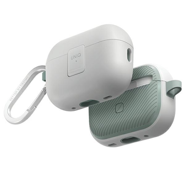 Uniq Clyde Lock Case Für Airpods Pro 2 (2022/2023) Weiß-mint/taubenweiß-zartmint