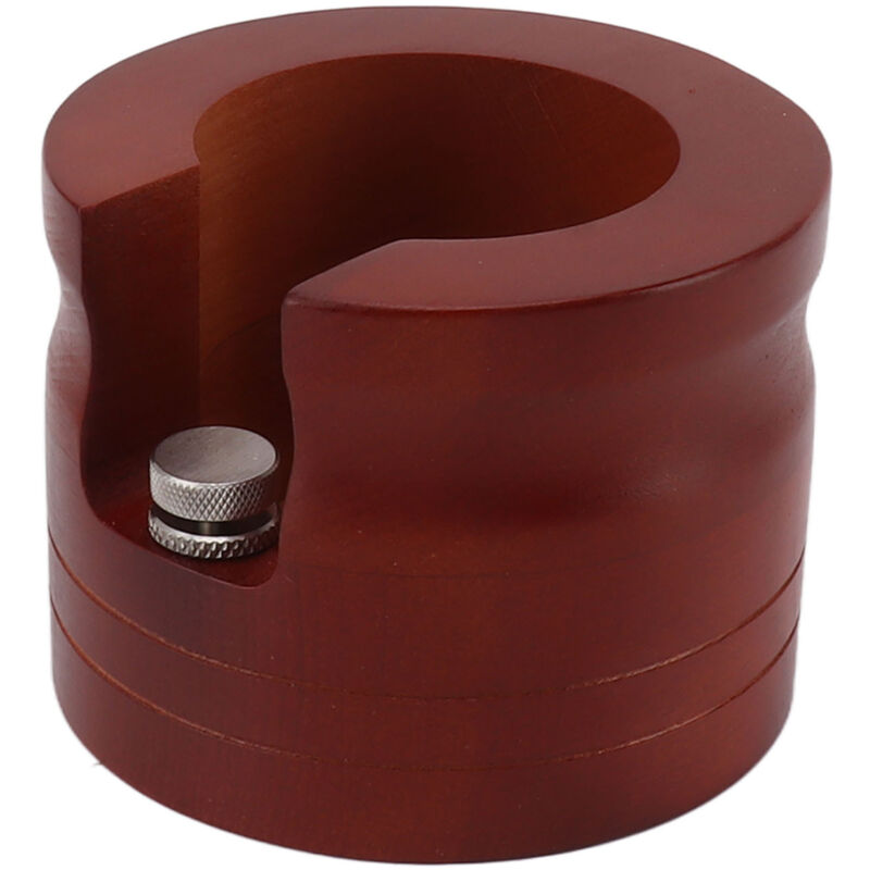 Runder Kaffeefilterhalter Aus Massivholz, 8,9 Cm Durchmesser – Espresso-tamping-station Mit Beschwertem Boden Und Doppelschlitz Für Baristas Und Heimcafés (58 Mm)
