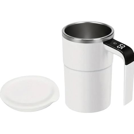 Selbstmischender Becher, 380 Ml, Für Milch, Wasser Und Andere Getränke, Kaffeetassen Mit Deckel Für Kakaogetränke, Für Damen Und Herren, Zuhause, Küche, Bar, Geburtstag, Weihnachten, Büro
