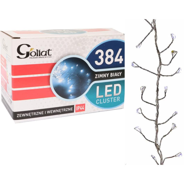 Kaltweiße 384-led-raupen-weihnachtsbeleuchtung, Schutzart Ip44 Für Den Außenbereich, 3 M + 2 M Stromkabel