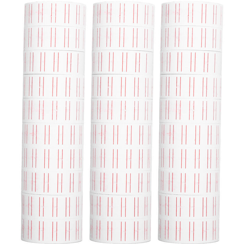 Preisetiketten 30 Rollen (15000 Etiketten) Für Mx5500 Etikettiergerät, Format 21x12mm, Einreihiges Klebepapier.