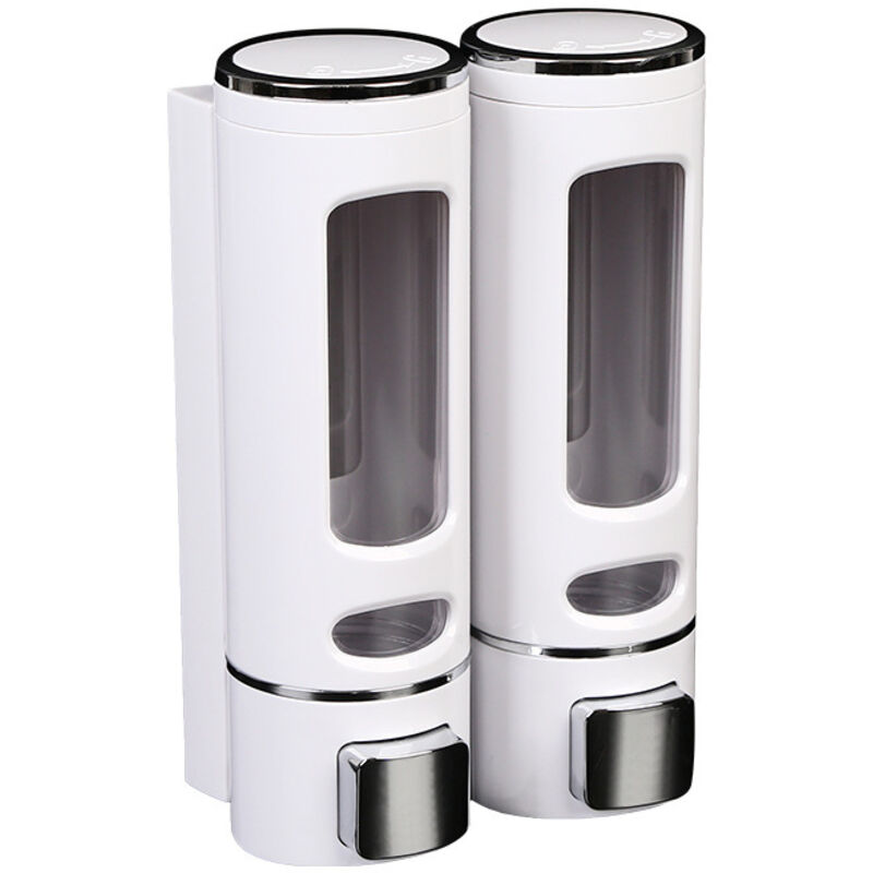 Manueller Wandseifenspender 2 X 400 Ml Aus Abs, Praktisch Für Shampoo Und Handseife, Ideal Für Bad Und Küche (weiß)