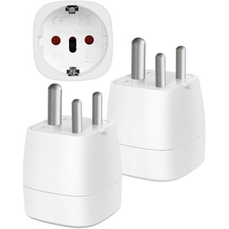 2-teiliges Reiseadapter-set Mit Uk-stecker Für Großbritannien, Irland, Schottland Und Dubai – 13 A, 250 V, 3250 W – Leicht Und Kompakt