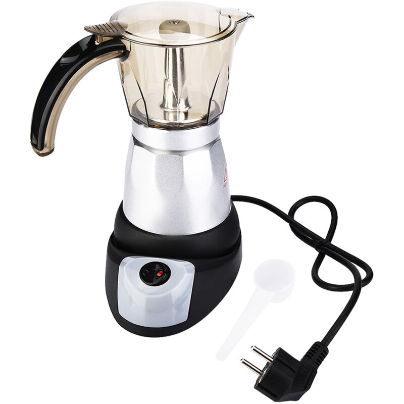 Elektrische Mokkakanne Mit Großem Fassungsvermögen, Espressomaschine, Kaffeemaschine, Sichere Und Robuste Aluminiumlegierung, Benutzerfreundlicher Griff, Komfortabel, Eu-stecker, 150 Ml (300 Ml)