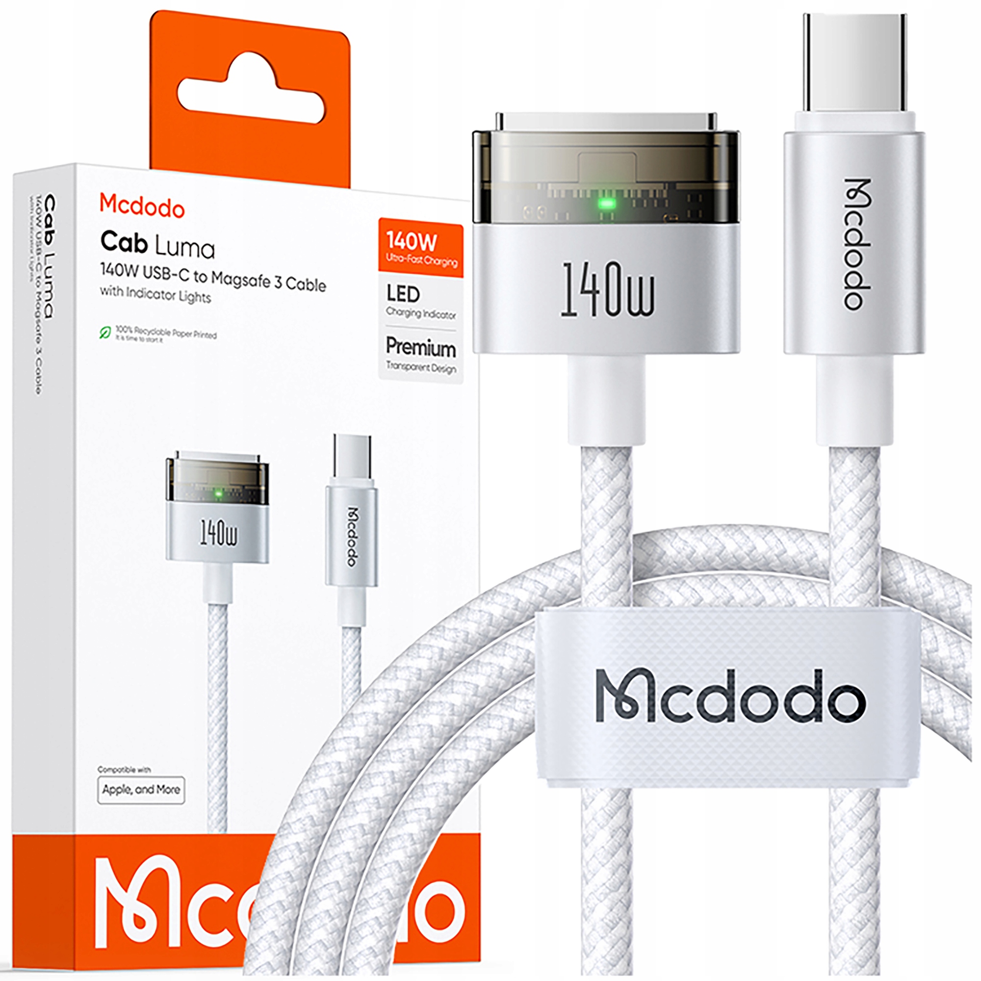 Mcdodo-kabel Für Macbook Air Pro Usb-c Magsafe 3 140w 2m Ladeadapter